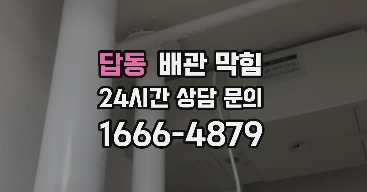 답동 배관 막힘