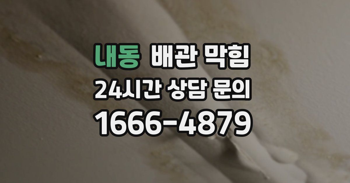 내동 배관 막힘