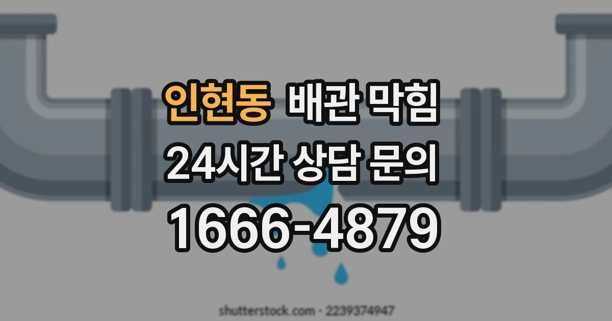 인현동 배관 막힘