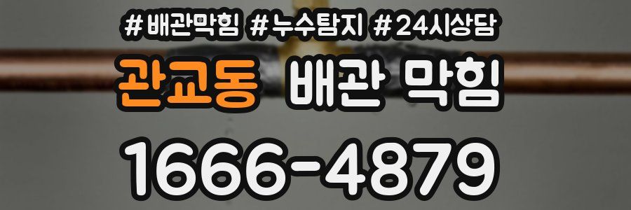 관교동 배관 막힘