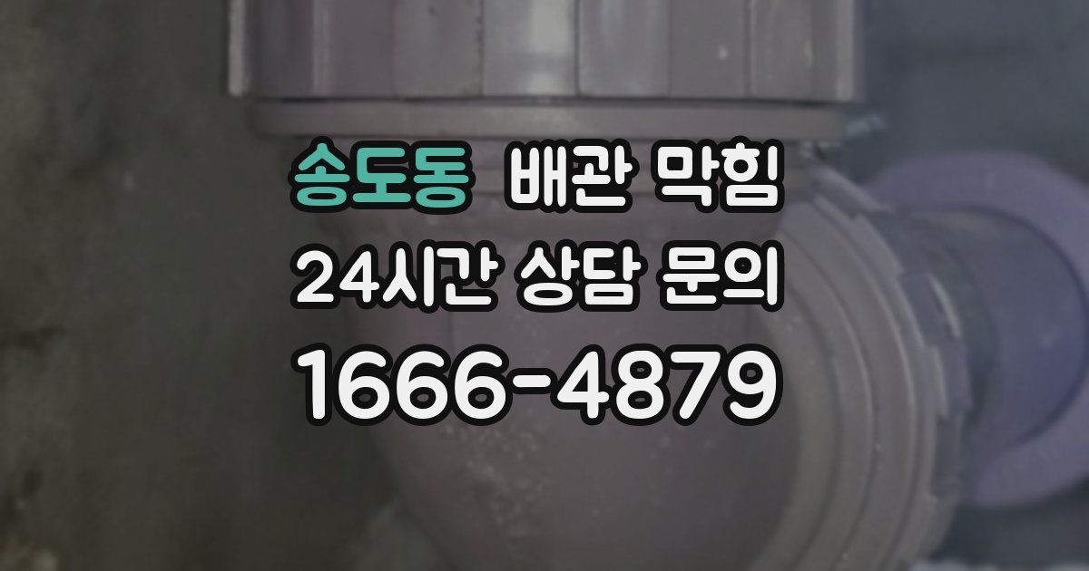 송도동 배관 막힘