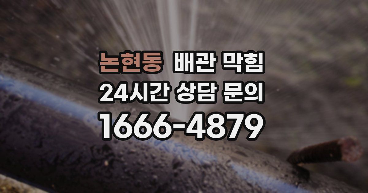 논현동 배관 막힘