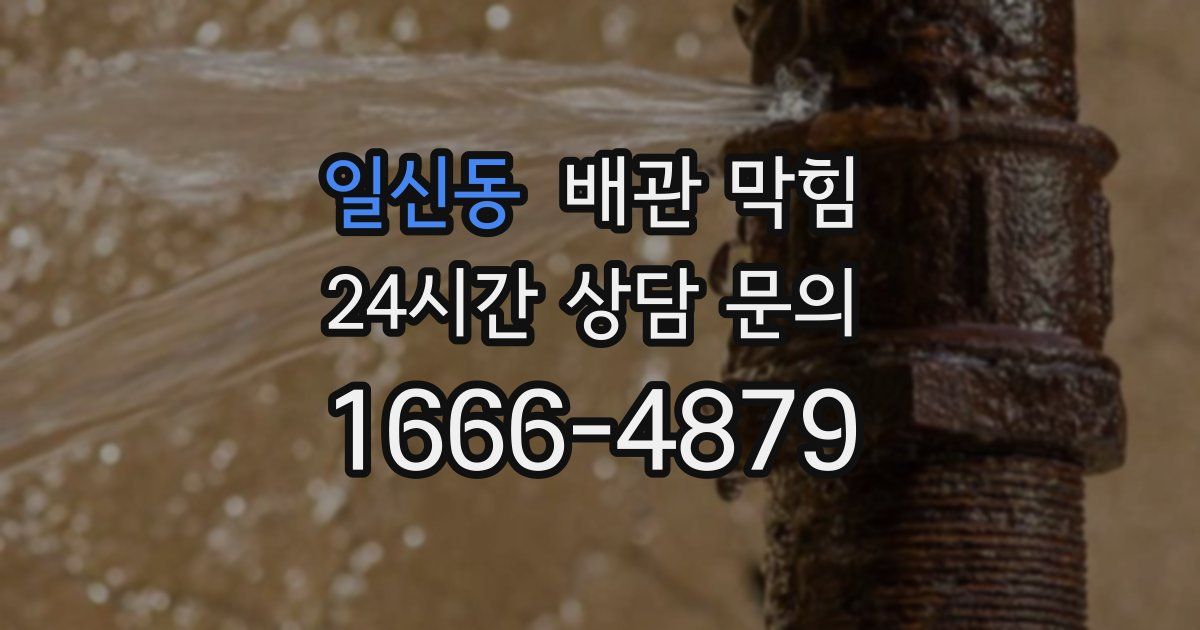 일신동 배관 막힘