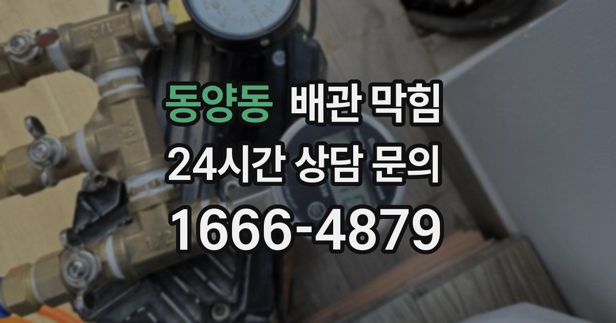 동양동 배관 막힘