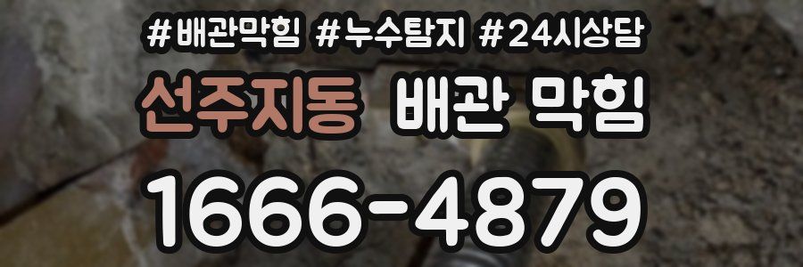 선주지동 배관 막힘