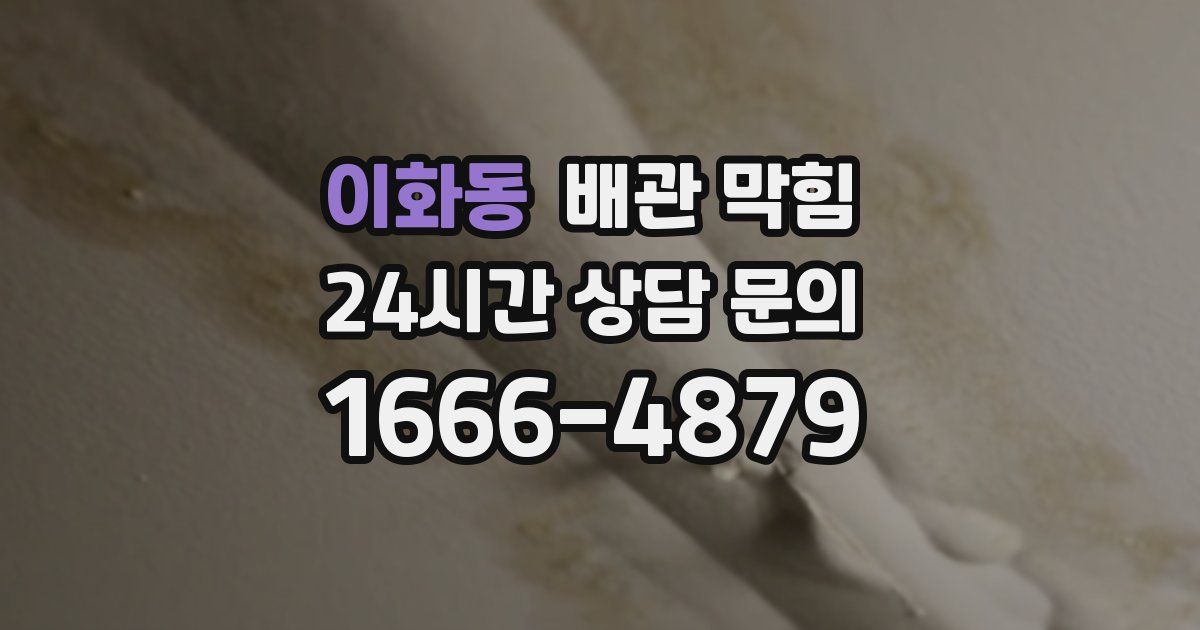 이화동 배관 막힘