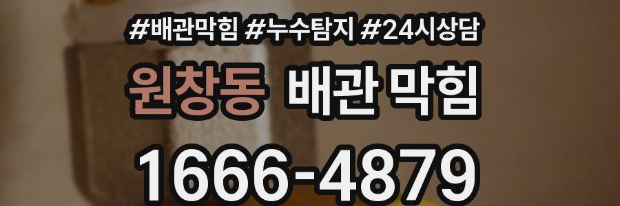 원창동 배관 막힘