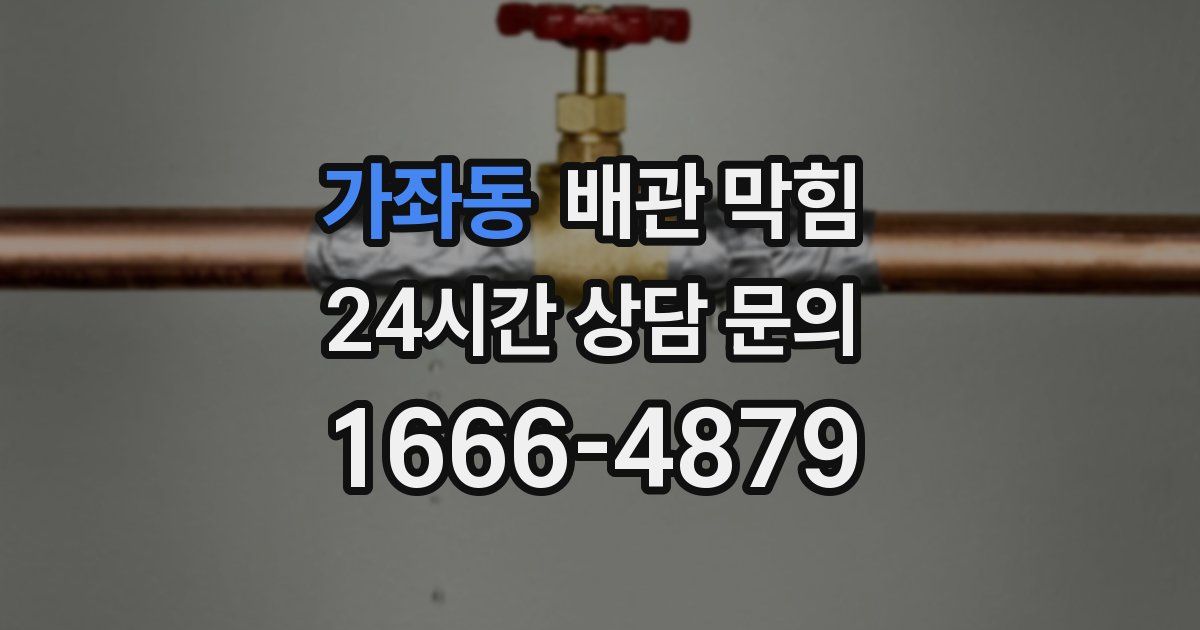 가좌동 배관 막힘