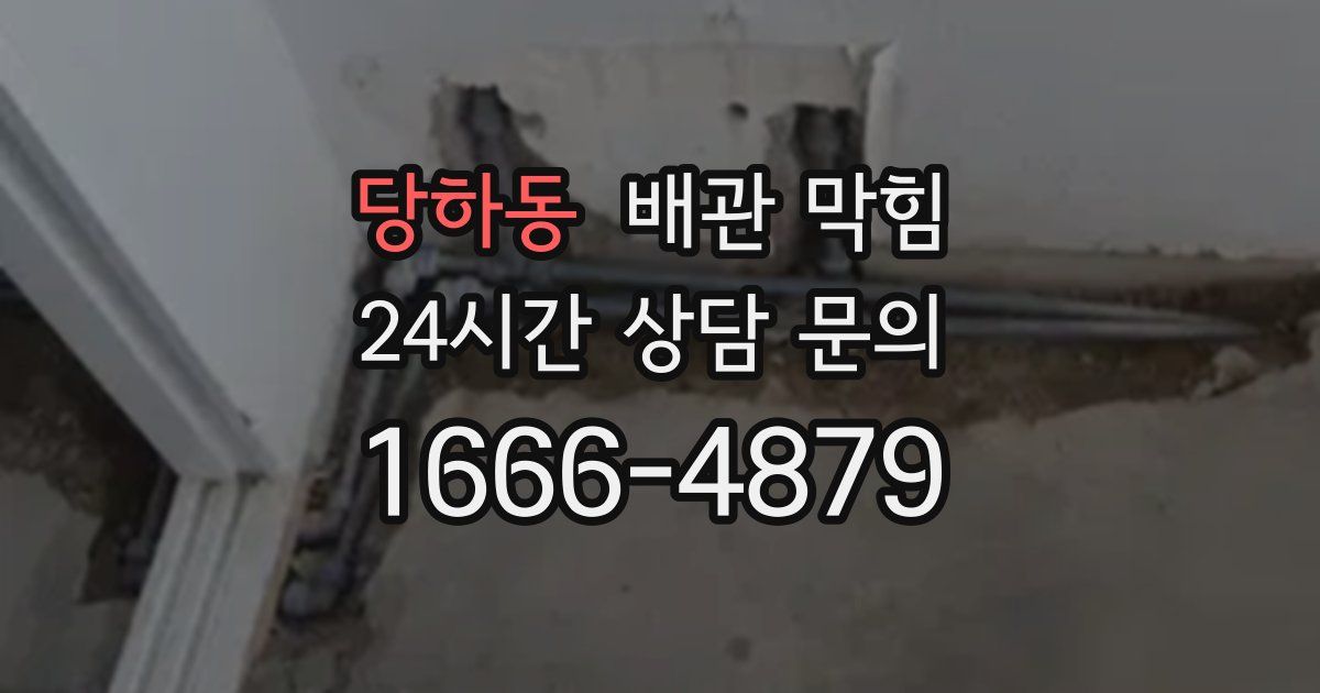 당하동 배관 막힘