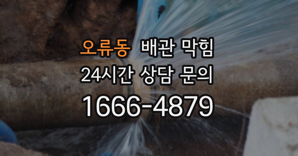 오류동 배관 막힘