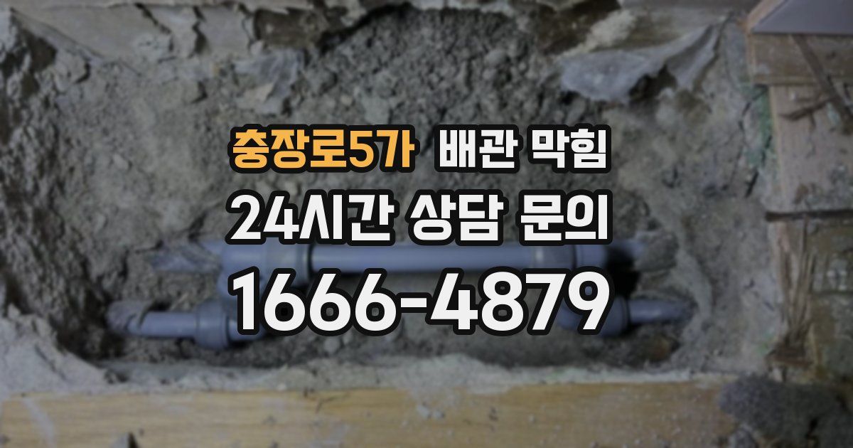충장로5가 배관 막힘