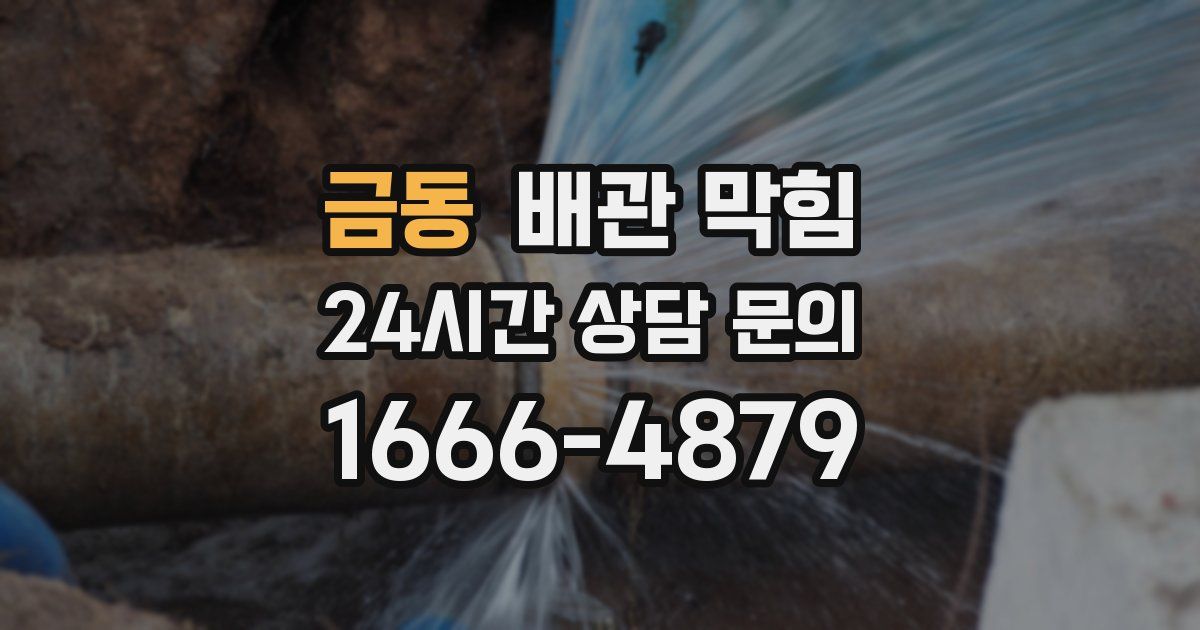 금동 배관 막힘