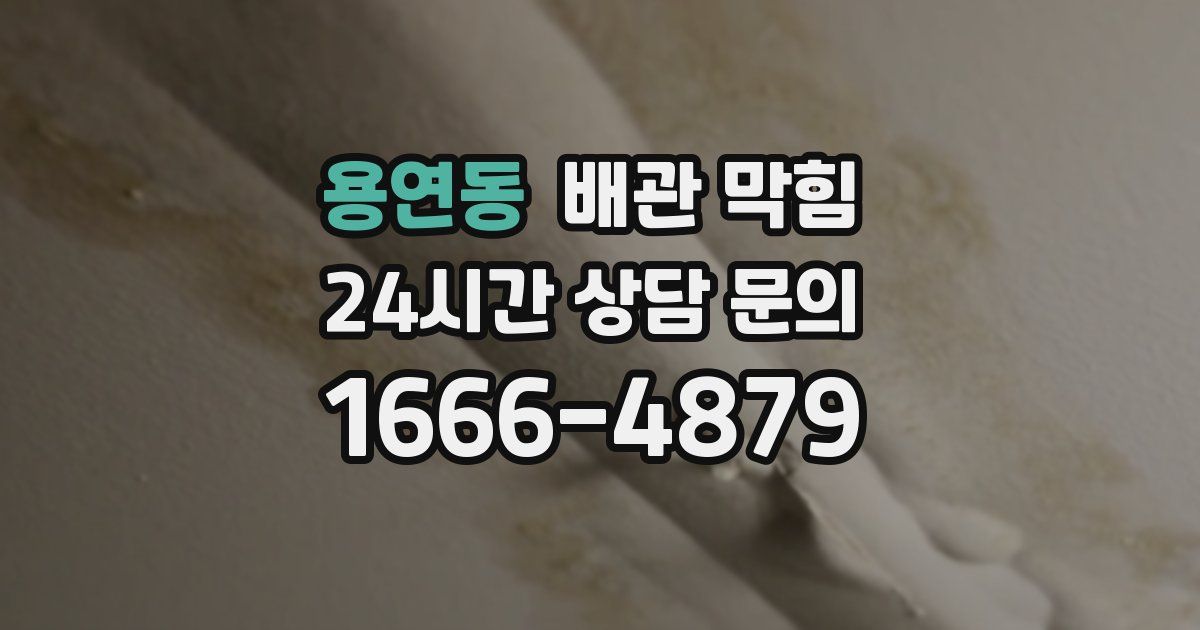 용연동 배관 막힘