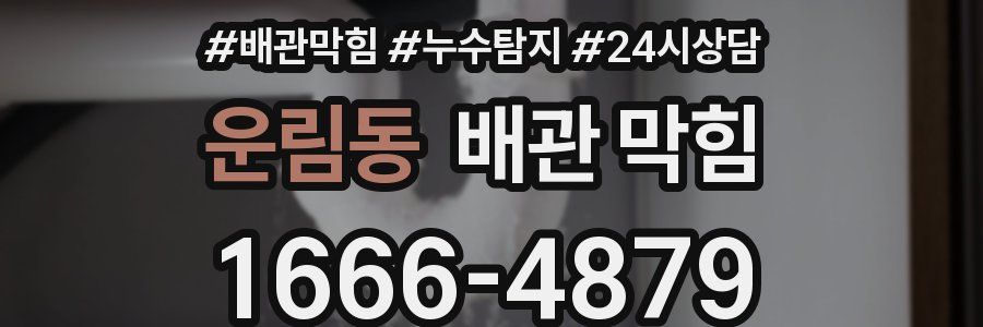 운림동 배관 막힘