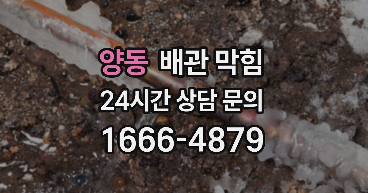 양동 배관 막힘