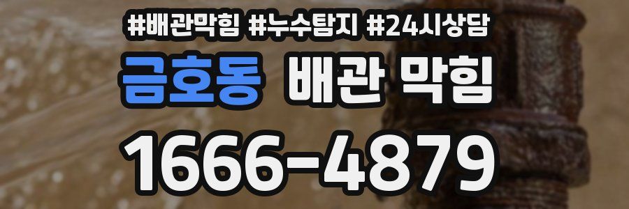금호동 배관 막힘