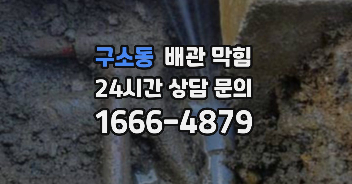 구소동 배관 막힘