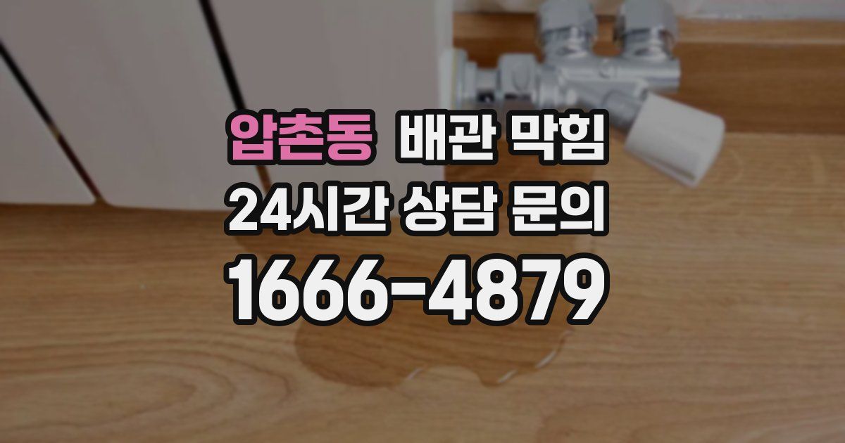 압촌동 배관 막힘