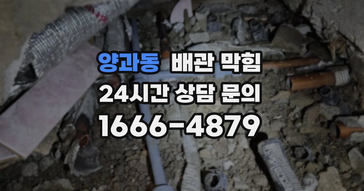양과동 배관 막힘