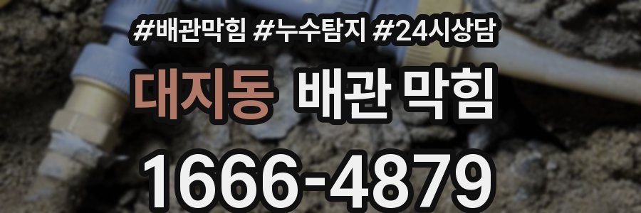 대지동 배관 막힘