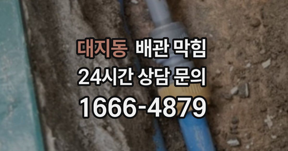 대지동 배관 막힘