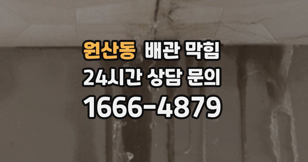 원산동 배관 막힘