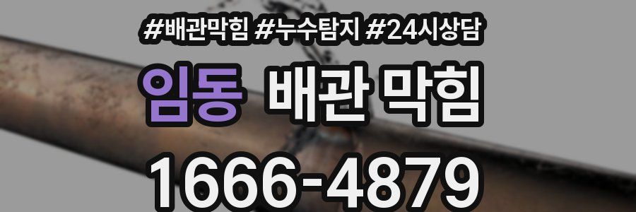 임동 배관 막힘