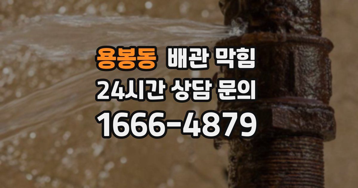 용봉동 배관 막힘