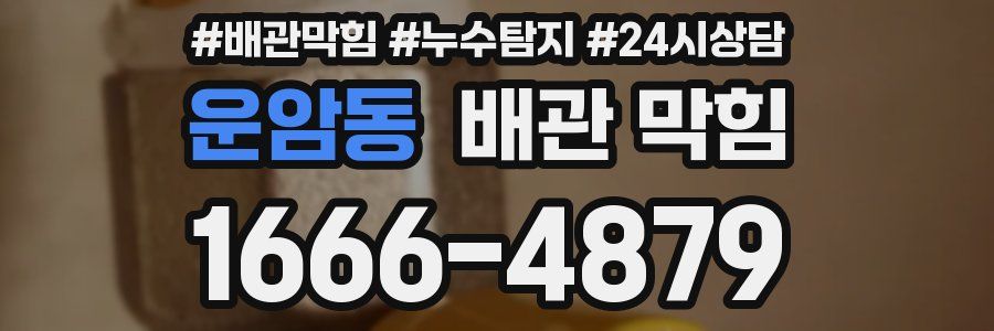 운암동 배관 막힘