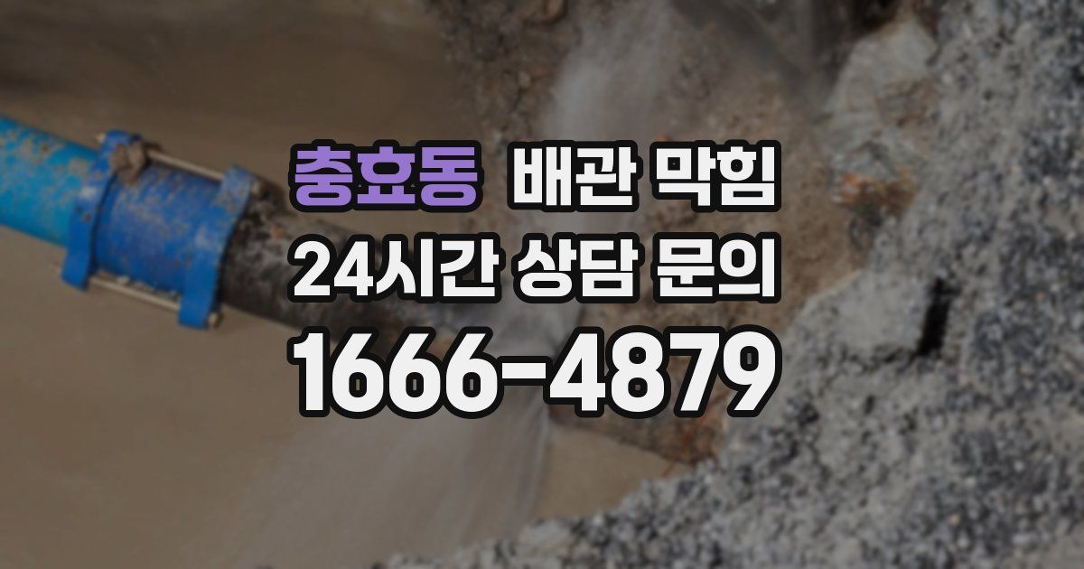충효동 배관 막힘