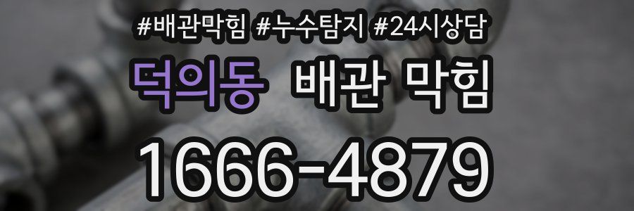 덕의동 배관 막힘