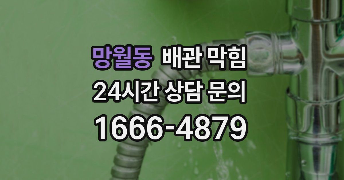 망월동 배관 막힘