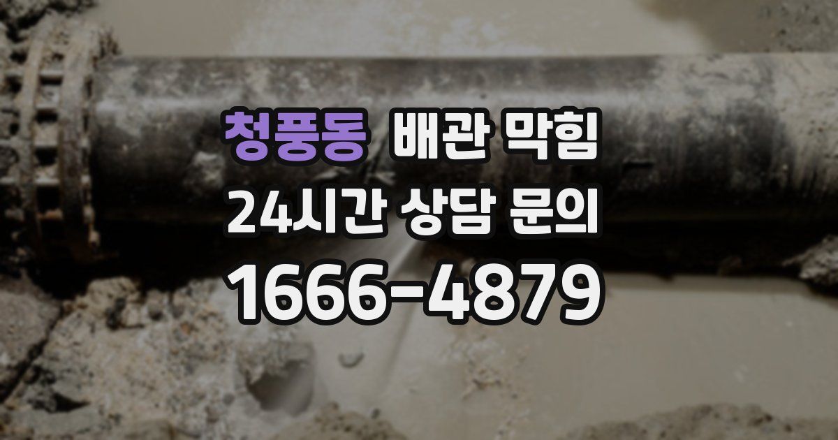 청풍동 배관 막힘