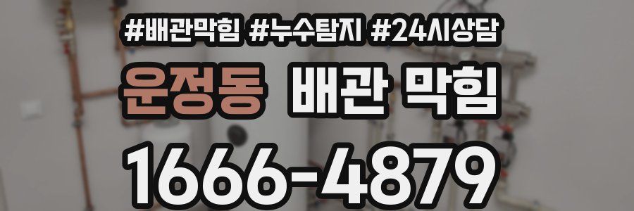 운정동 배관 막힘