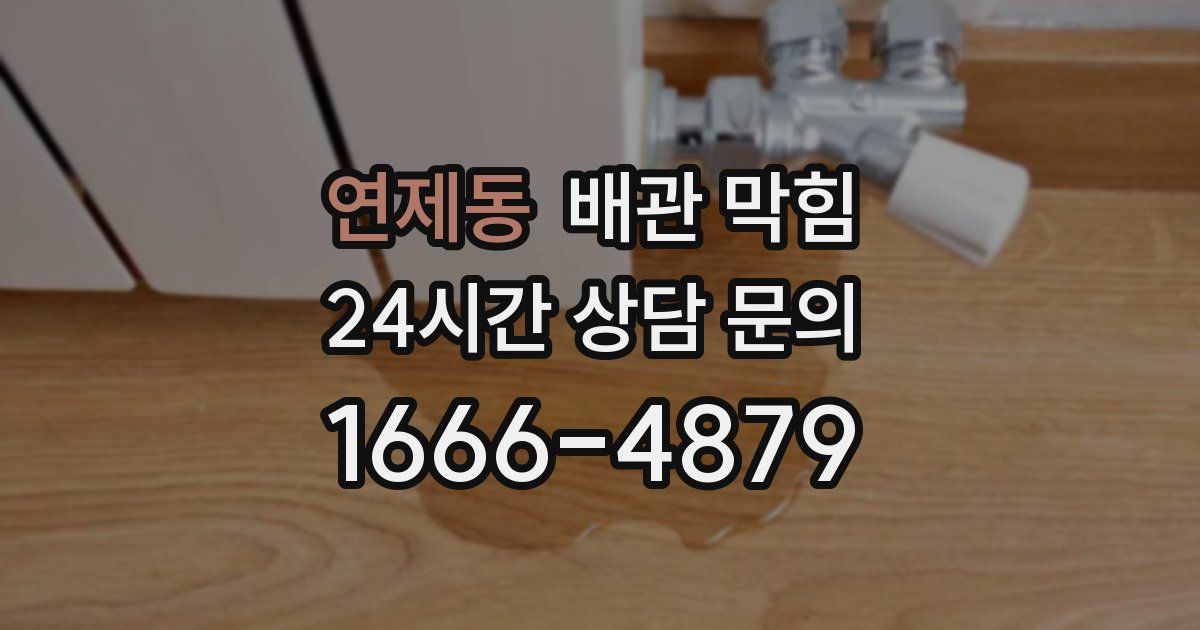 연제동 배관 막힘