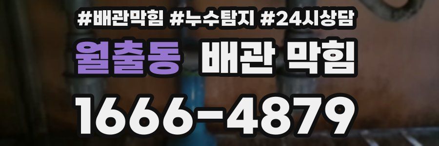 월출동 배관 막힘
