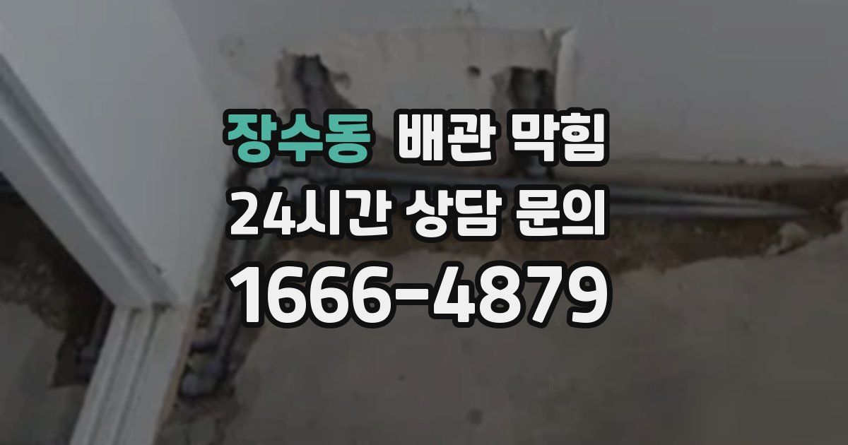 장수동 배관 막힘