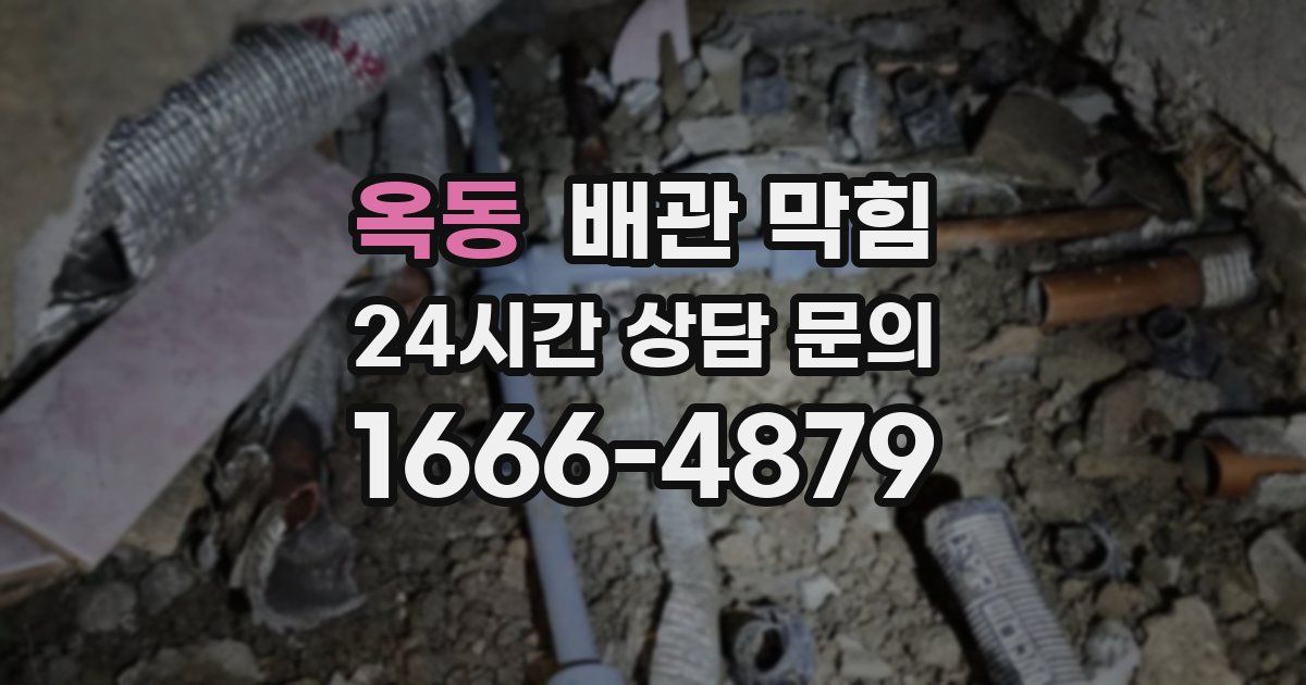 옥동 배관 막힘
