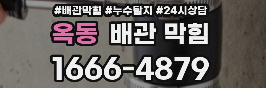 옥동 배관 막힘