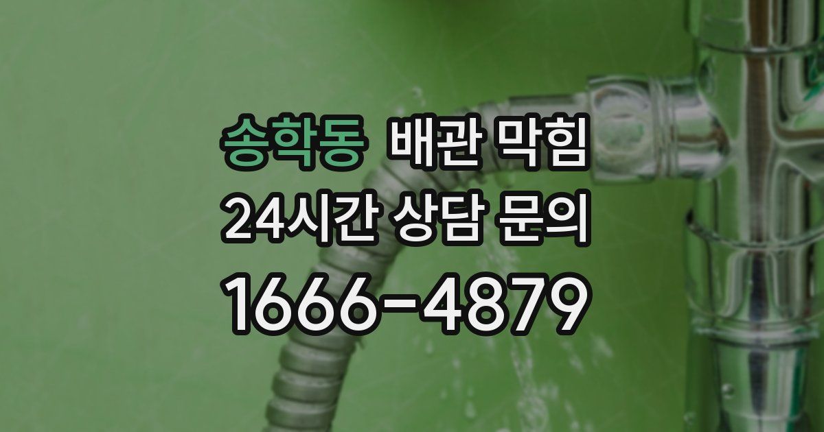 송학동 배관 막힘