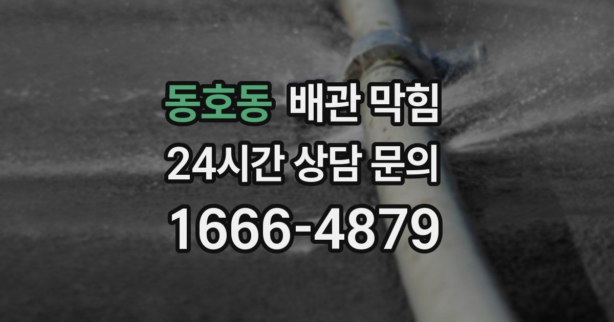 동호동 배관 막힘