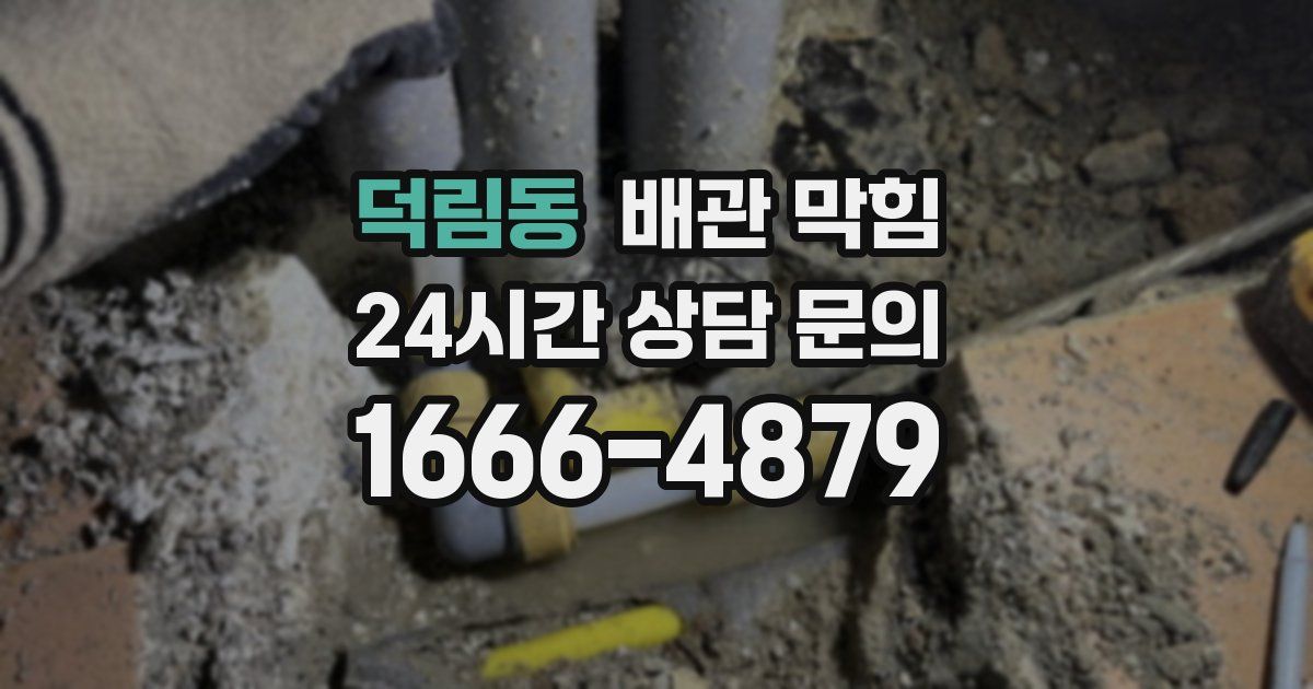 덕림동 배관 막힘