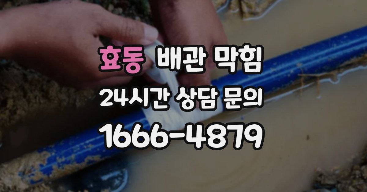 효동 배관 막힘