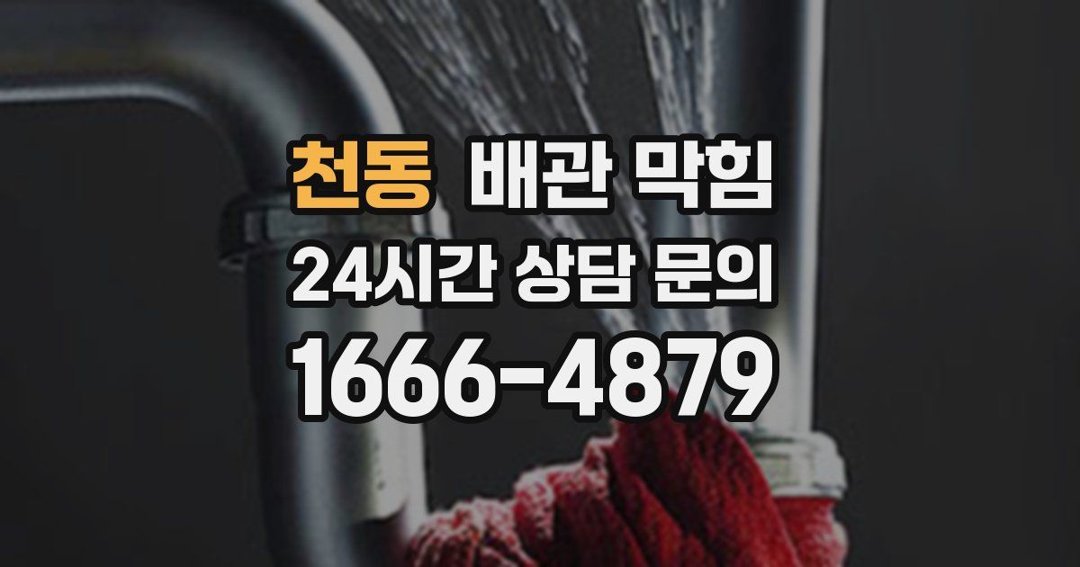 천동 배관 막힘