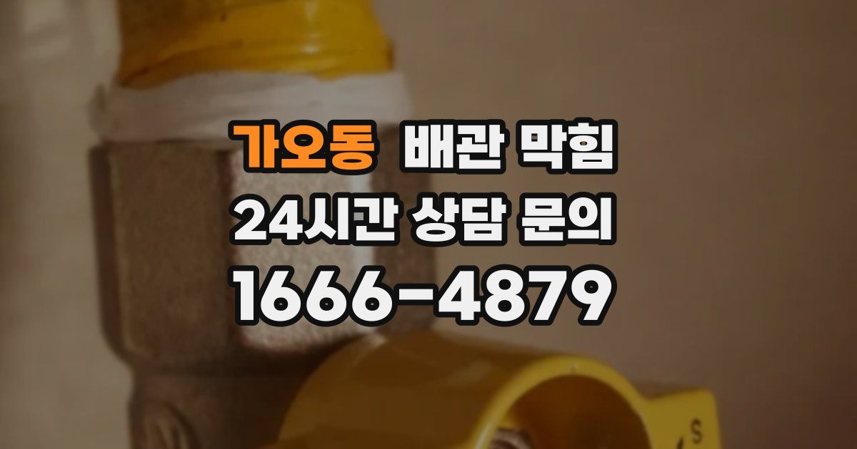 가오동 배관 막힘