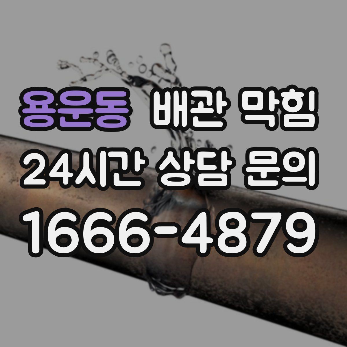 용운동 배관 막힘 비오는 날 냄새가 더 심해지는 이유