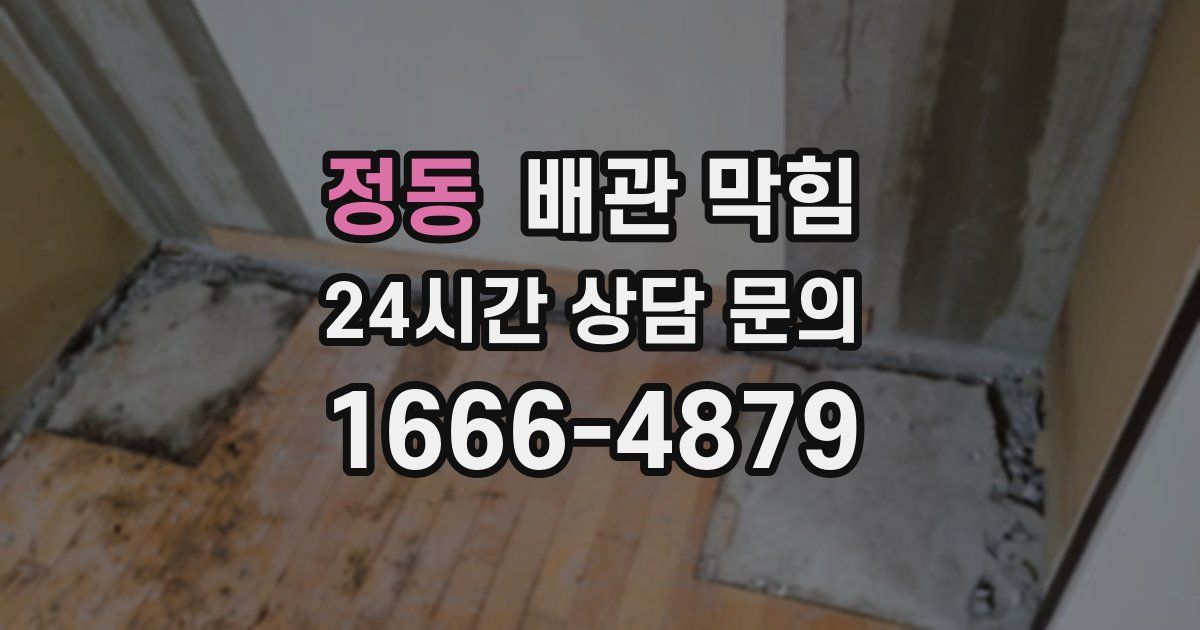 정동 배관 막힘