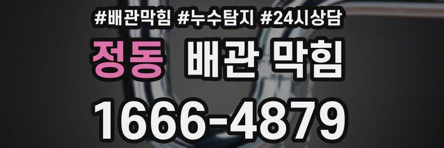 정동 배관 막힘