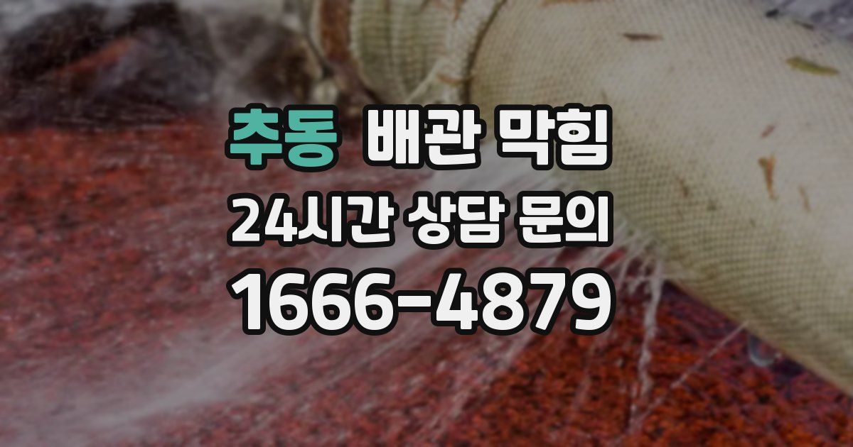 추동 배관 막힘