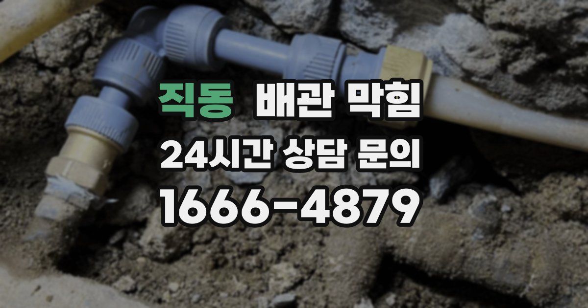 직동 배관 막힘